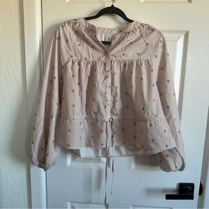 Tan Print Top